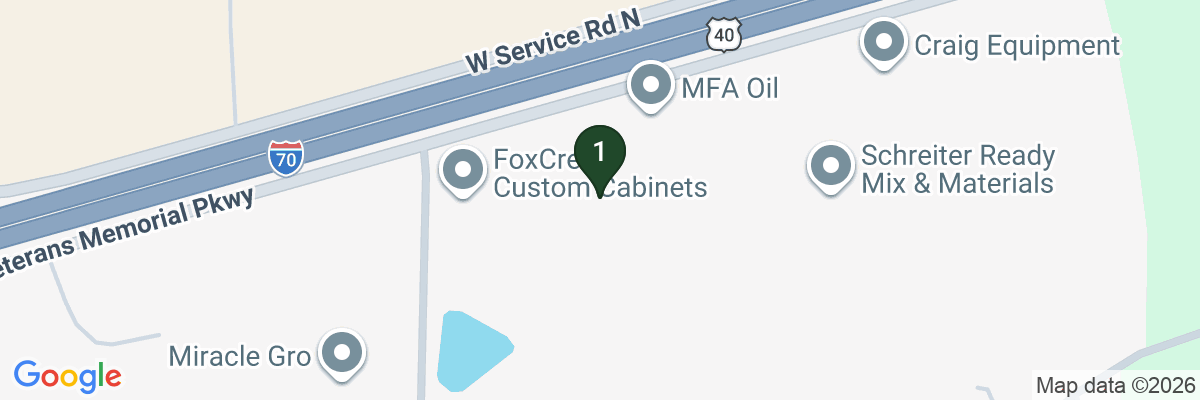 Map showing facility locations